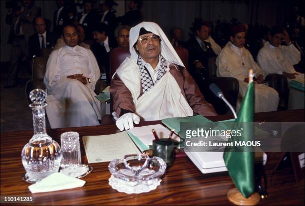 El Kadhafi in Algiers, Algeria in June, 1988.