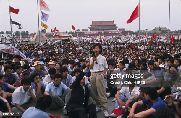 Chai Ling, student movement leader in Beijing, China on May 28, 1989.