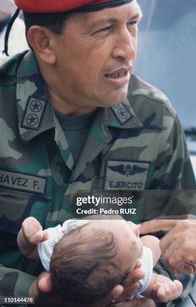 President of Venezuela Hugo Chavez in Caracas Venezuela in October 2001.