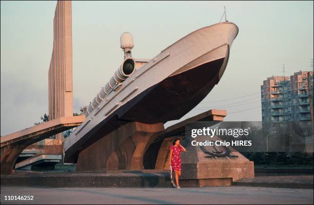 Kaliningrad between Poland and Lithuania in Russia in September, 1991 - Naval monument