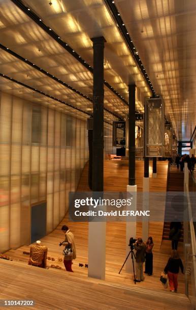 New Prada store, designed by architect Rem Koolhaas, opened on Broadway and Prince Street in SoHo on December 16, 2001 - This much anticipated and...