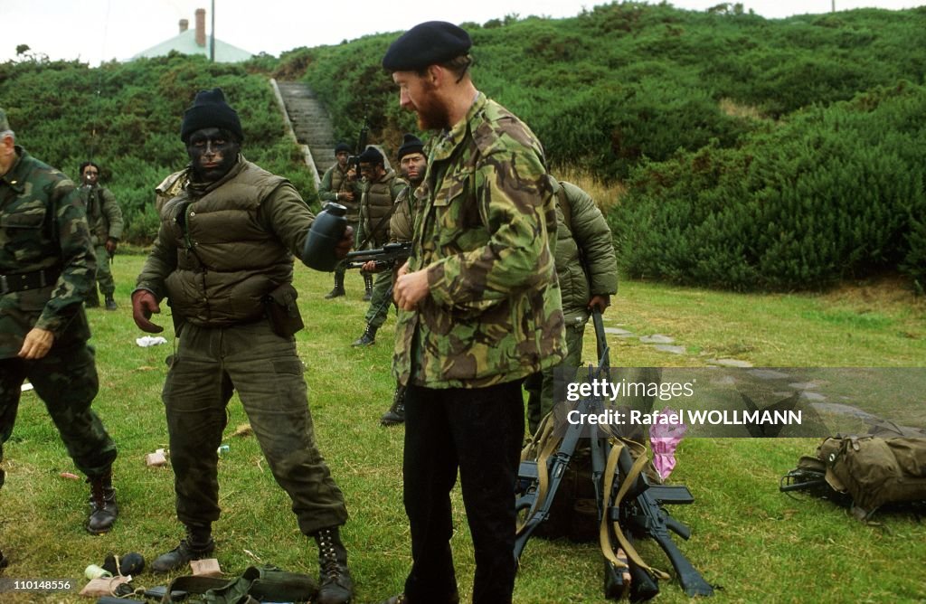 The Falklands War In Port Stanley, Grande-Bretagne In April, 1982.