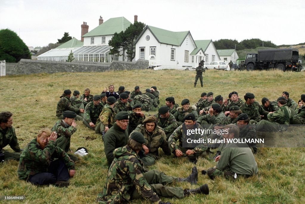 The Falklands War In Port Stanley, Grande-Bretagne In April, 1982.