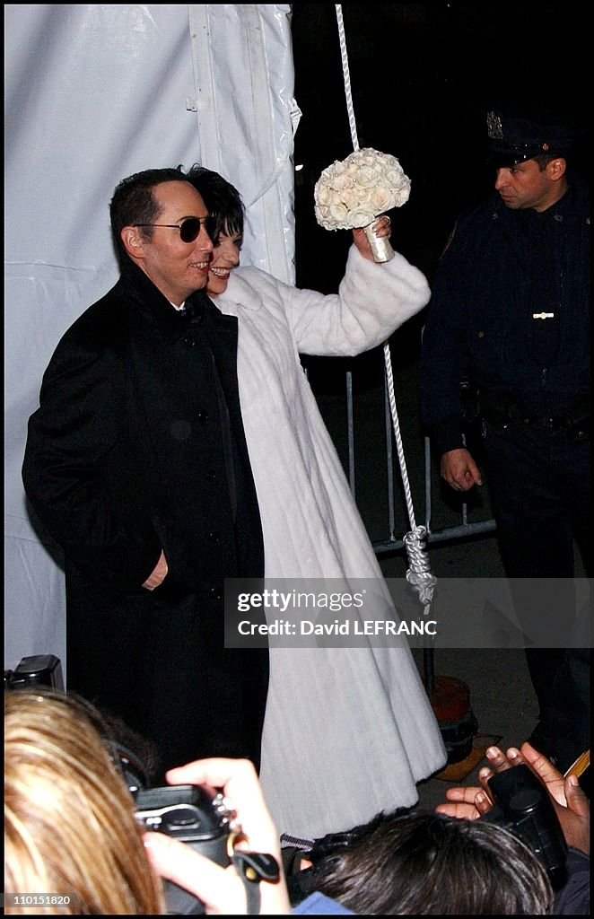 Wedding of Lisa Minelli and David Gest in New York, United States on March 16, 2002.