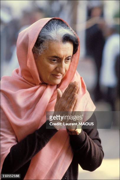 Prime Minister of India, Indira Gandhi in India, January 25, 1980.
