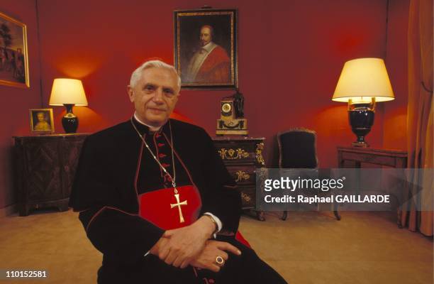 Ratzinger in the Academy of Sciences, moral and politic in Paris, France on November 08, 1992.