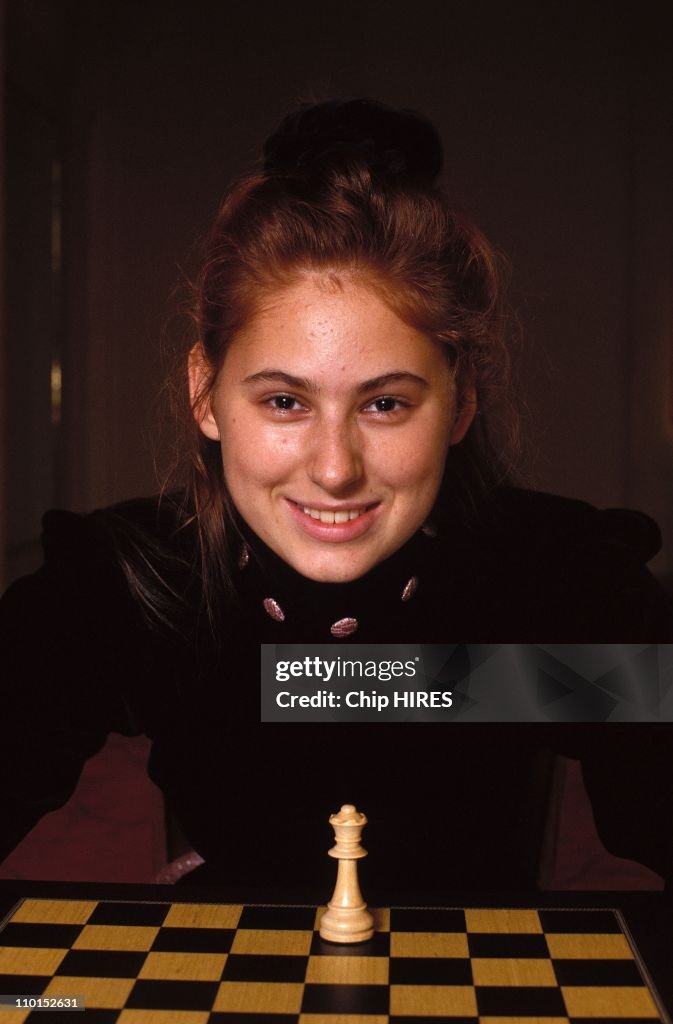 Judit Polgar in 'Immopar Trophy' in Paris, France on November 12, 1992.