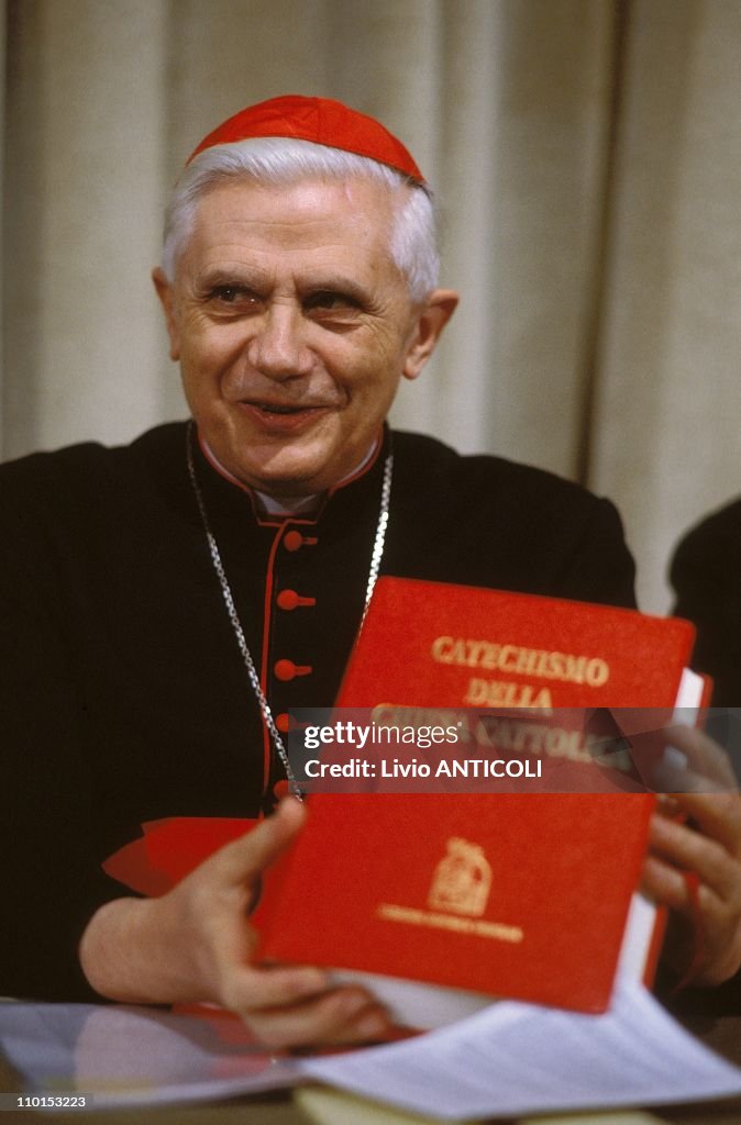 Press conference: new catechism in Rome, Italy on December 09, 1992.
