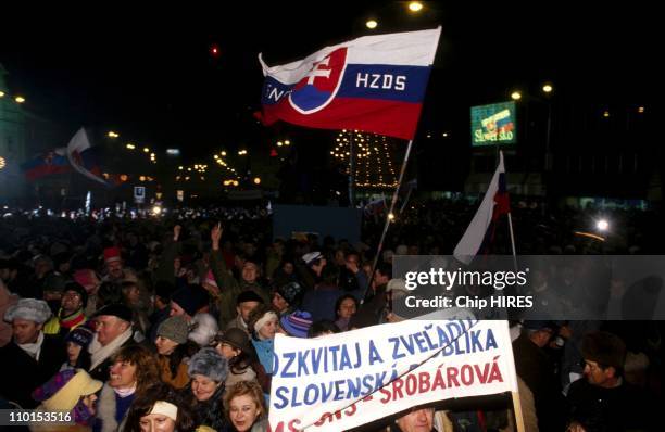 Independent celebration in Bratislava, Slovakia in 1993.