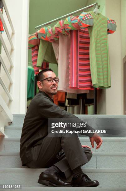 Naoki Takizawa, stylist of Issey Miyake, in Paris, France in March, 2000.