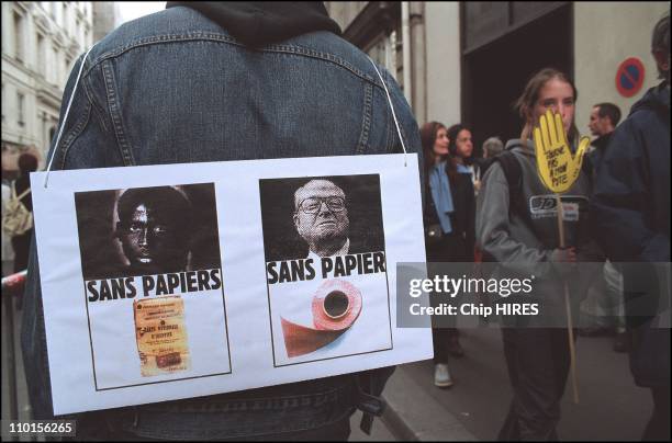 Anti National Front demo in Paris, France in May, 2002.