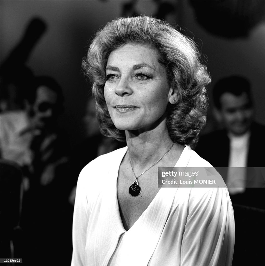 'Apostrophes' with Lauren Bacall in Paris, France on May 11, 1979.