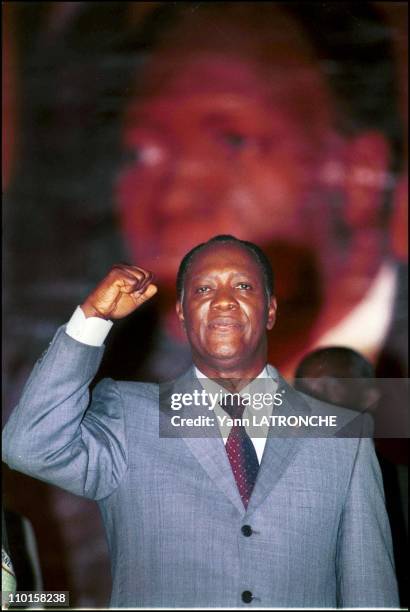 Convention of the RDR party in Cote d'Ivoire on August 14, 2000 - Alassane Dramane Ouattara .