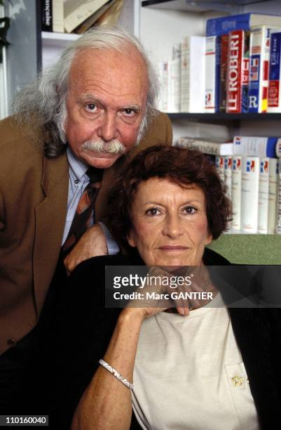 Mr - and Mrs - Alain Rey in "Le Robert" in France in 1993.