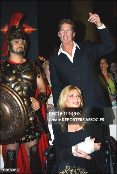 David Hasselhoff and wife Pamela during the Celine Dion new concert "A New Day; " at Caesars Palace in Las Vegas, United States on March 25, 2003.