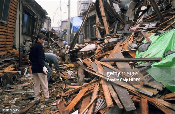 Kobe after the earthquake in Japan in January, 1995.