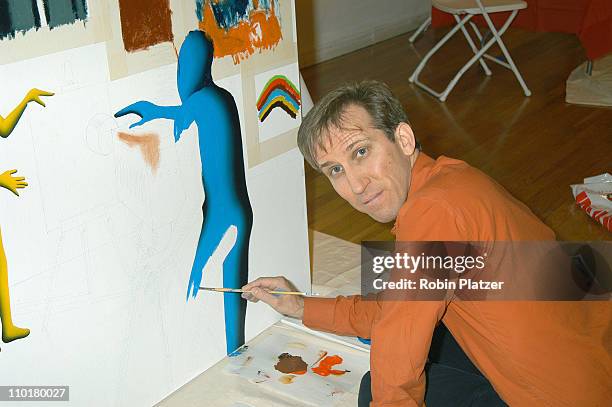 Artist Mark Kostabi during Children's Day Artrageous Hosted by The Edwin Gould Foundation at The Metropolitan Pavillion in New York City, NY, United...