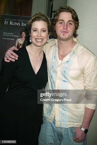 Diandra Douglas and son Cameron Douglas during It Runs In The Family New York Premiere at Loews Lincoln Square in New York, New York, United States.
