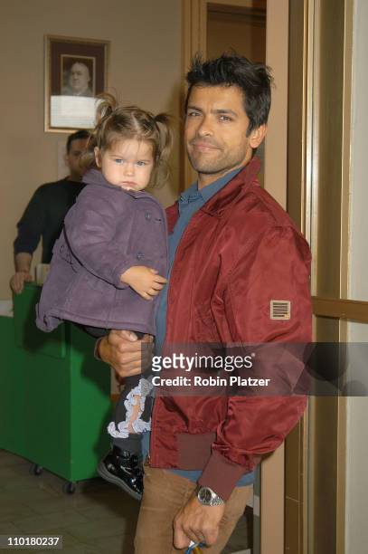 Mark Consuelos & daughter Lola during A Year with Frog & Toad Opens on Broadway at the cort Theatre in New York, New York, United States.