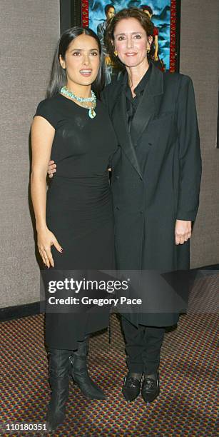 Salma Hayek and director Julie Taymor during Special Screening of "Frida" - New York at Cinema II Theater in New York City, New York, United States.