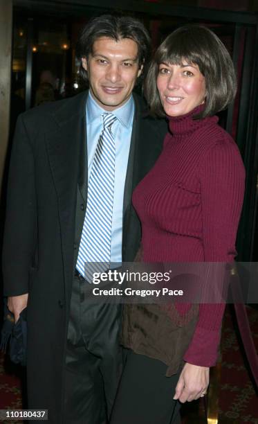 Frederic Fekkai & guest during Maid in Manhattan Premiere at Ziegfeld Theater in New York City, New York, United States.