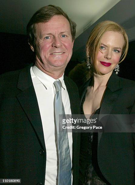 Screenwriter David Hare and Nicole Kidman in a Christian Dior Homme suit and Alexander McQueen top