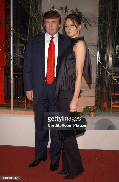 Donald Trump & girlf Melania Knauss during Cartier party for Le Baiser du Dragon honoring New Yorkers for Children at The Cartier Store in New York...