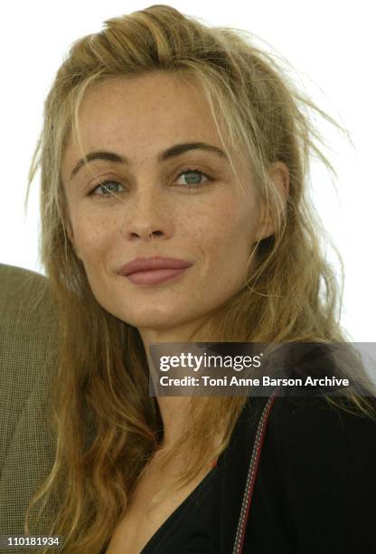 Emmanuelle Beart during 2003 Cannes Film Festival - "Les Egares" Photo Call at Palais Des Festivals in Cannes, France.