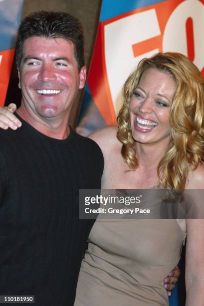 Simon Cowell and Jeri Ryan during FOX TV Network 2003 2004 UpFront Party - Arrivals at Ciprianis at Grand Central Station in New York City, New York,...