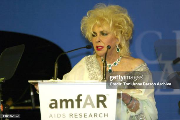 Elizabeth Taylor during 2003 Cannes Film Festival - Cinema Against Aids 2003 to benefit amfAR sponsored by Miramax - Auction at Moulin de Mougins in...