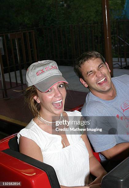 Britney Spears and her brother Bryan on Six Flags Magic Mountains' "Colossus" *Exclusive Call for Pricing*