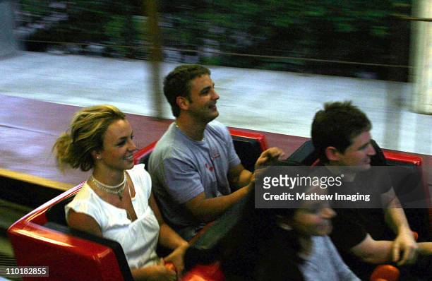 Britney Spears, her brother Bryan, Lauren Melkus and Dan Dymtrow on Six Flags Magic Mountains' "Colossus" *Exclusive Call for Pricing*