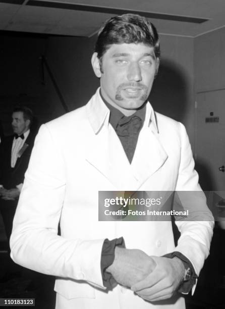 Joe Namath of the New York Jets arrives for The Second Annual Academy Of Professional Sports Awards Show on February 19, 1969 at the NBC Studiosin...