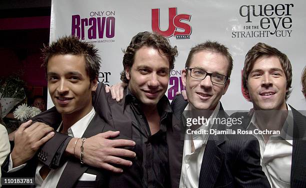 Cast of "Queer Eye For The Straight Guy" Jai Rodriguez, Thom Filicia, Ted Allen and Kyan Douglas