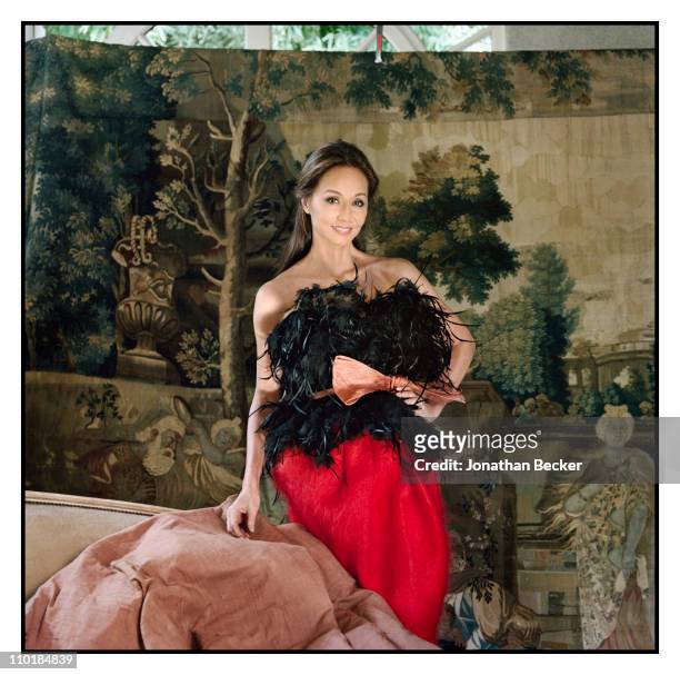 Isabel Preysler is photographed at home for Vanity Fair - Spain on October 13, 2010 in Madrid, Spain. Published image.