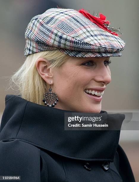 Zara Phillips attends Ladies Day of the Cheltenham Festival at Cheltenham Racecourse on March 16, 2011 in Cheltenham, England.