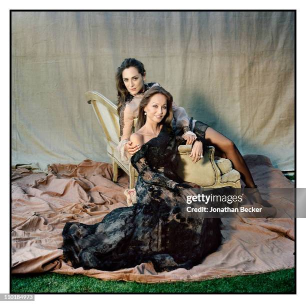 Isabel Preysler and Tamara Falco are photographed at home for Vanity Fair - Spain on October 13, 2010 in Madrid, Spain. Cover image.