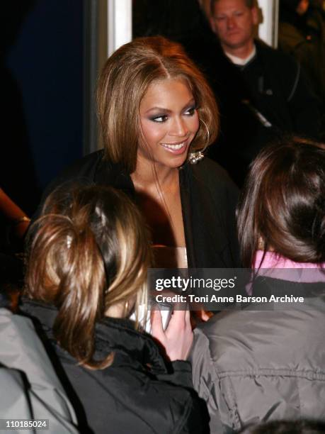 Beyonce Knowles Signing Autographs for Young Fans during 2004 NRJ Music Awards - Back Exit / After Show Departure at Palais des Festivals in Cannes,...