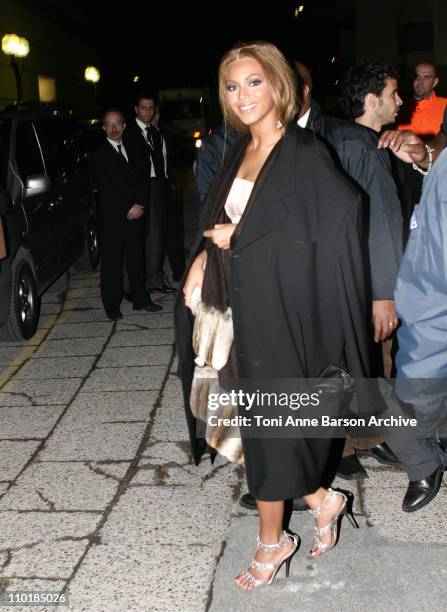 Beyonce Knowles during 2004 NRJ Music Awards - Back Exit / After Show Departure at Palais des Festivals in Cannes, France.