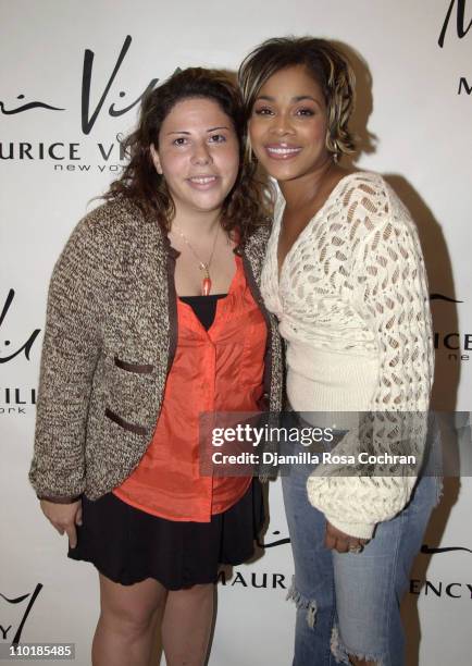 Alice Roi and T-boz of TLC during Mercedes-Benz Fashion Week Spring 2004 - Alice Roi - Backstage at Maurice Villency Studio in New York City, New...