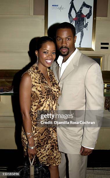 Malinda Williams and Darrin Dewitt Henson during Mercedes-Benz Fashion Week Spring 2004 - Absolut Lifestyle and Honey Magazine Launch Universal Party...