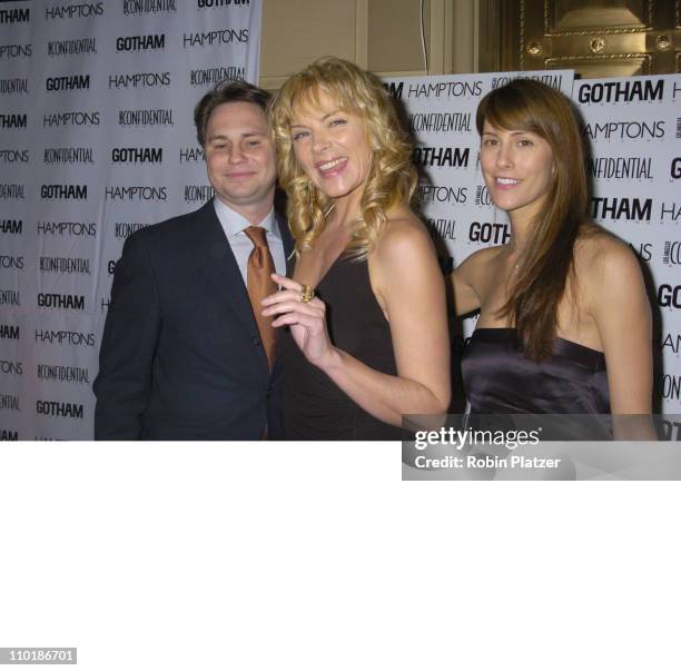 Jason Binn, Kim Cattrall and Cristina Cuomo during Gotham and LA Confidential Magazine Anniversary Party Hosted by Kim Cattrall at Gotham Hall in New...