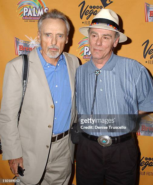 Dennis Hopper and Dean Stockwell during CineVegas 2004 - Tribute to Dean Stockwell at The Palms Casino Resort in Las Vegas, Nevada.