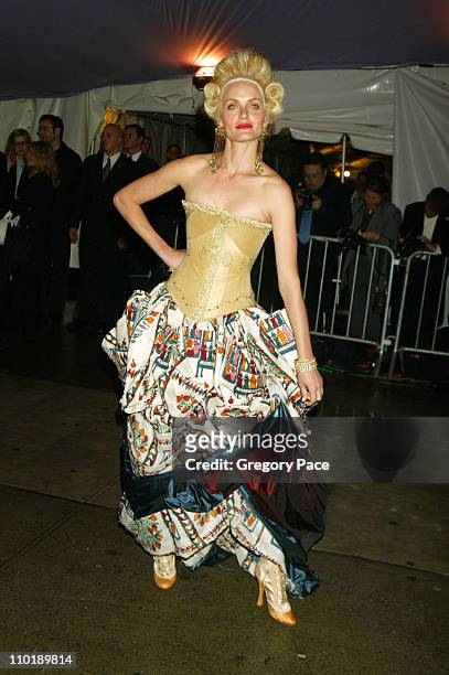 Amber Valletta during 2004 Costume Institute Gala "Dangerous Liaisons" - Arrivals at Metropolitan Museum of Art in New York City, New York, United...