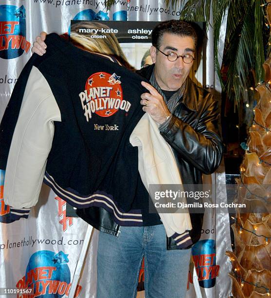 Eugene Levy during Eugene Levy Appears at Planet Hollywood For "New York Minute" Memorabilia Donation at Planet Hollywood Times Square in New York...