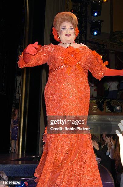 Harvey Fierstein during Final Broadway Performance of Harvey Fierstein and Kathy Brier in "Hairspray" at The Neil Simon Theatre in New York City, New...