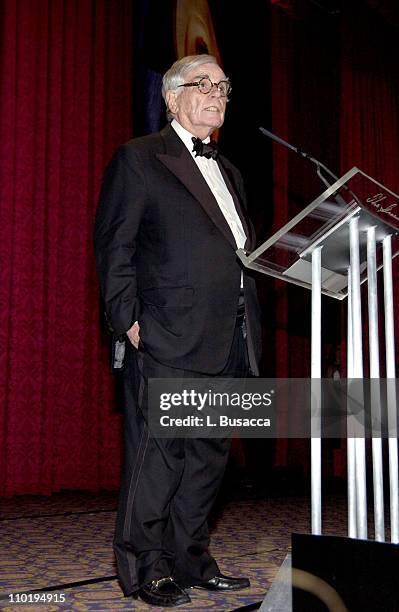Dominick Dunne during American Women in Radio & Television 29th Annual Gracie Allen Awards - Inside at Hilton Hotel in New York City, New York,...
