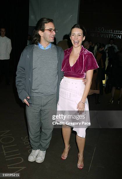 Marc Jacobs and Kristin Davis during Louis Vuitton 150th Anniversay Celebration - Inside at Louis Vuitton Tent at Lincoln Center in New York City,...