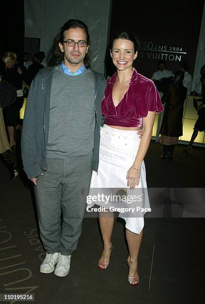 Marc Jacobs and Kristin Davis during Louis Vuitton 150th Anniversay Celebration - Inside at Louis Vuitton Tent at Lincoln Center in New York City,...