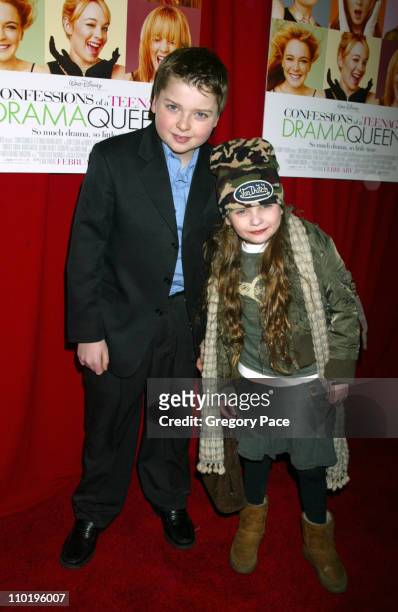 Spencer Breslin and Abigail Breslin during "Confessions of a Teenage Drama Queen" New York Premiere at Loews E-Walk Theatre in New York City, New...